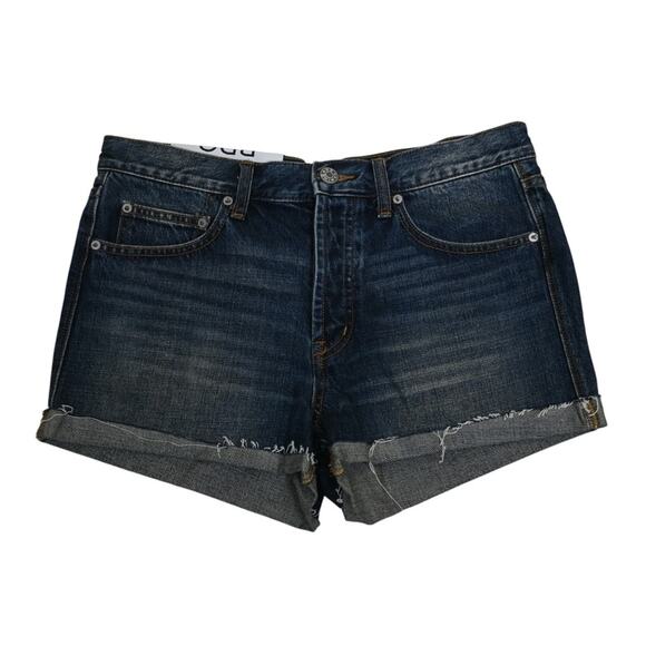 BDG Womens 27W Tom Girl Mid Rise Button Fly Jean Shorts NEW - Picture 1 of 9